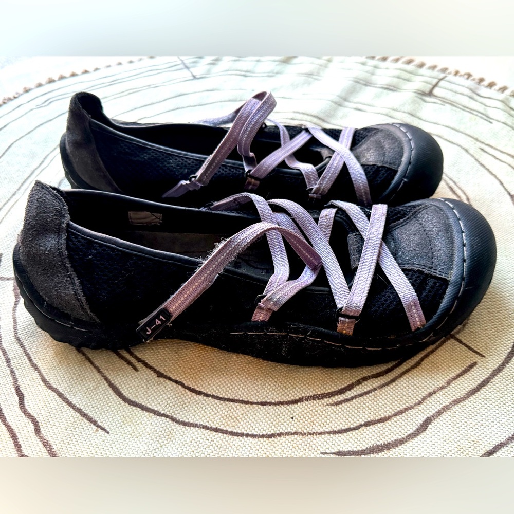 J-41 Adventure On Slip On Grey/Pink Mesh Hiking Sport Shoes Women's Size